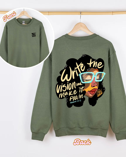 Write The Vision Sweatshirt Military Green  Limited Edition