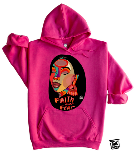 Faith over Fear Pink Pinklomein Hoodie Limited Edition